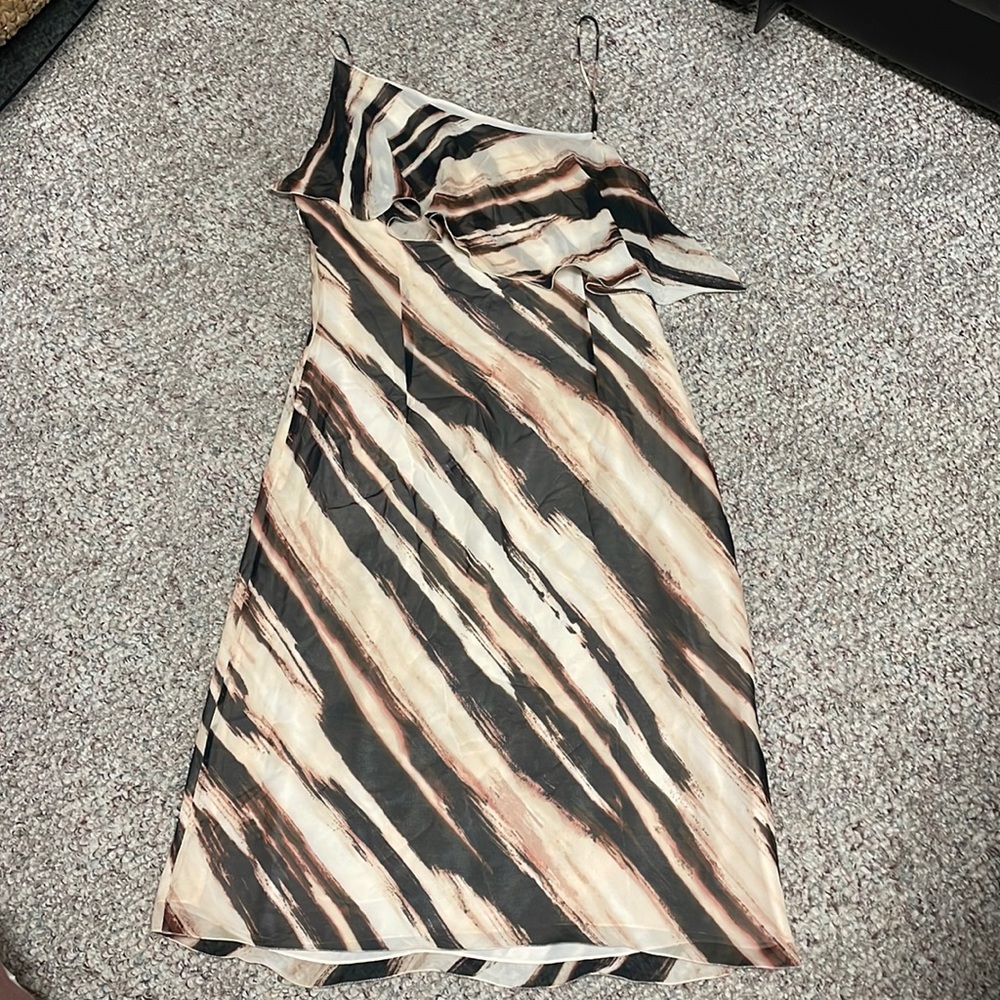 New 100% silk midi dress